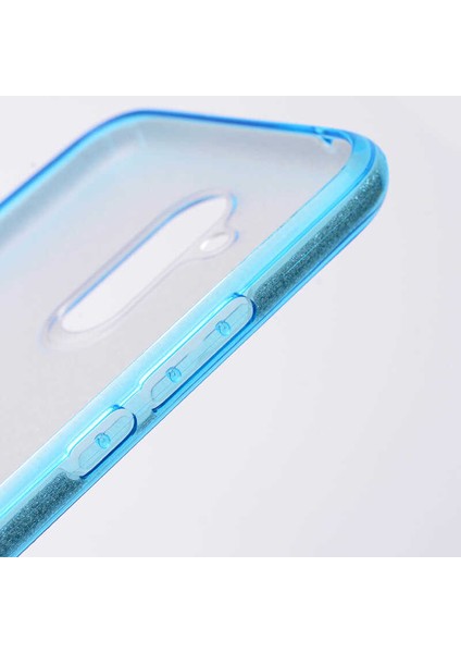 Huawei Mate 20 Lite Kılıf Simli Koruyucu Shining Silikon Mavi