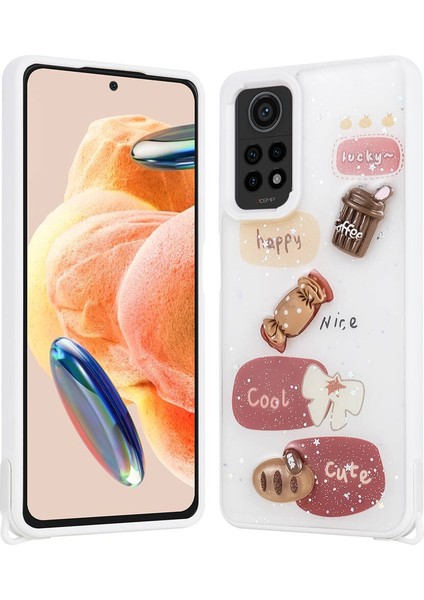 - Xiaomi Redmi Note 12 Pro 4G - Kılıf Parlayan Simli Kabartma Figürlü Cevze Kapak - Yeşil - T31387 fiyatları