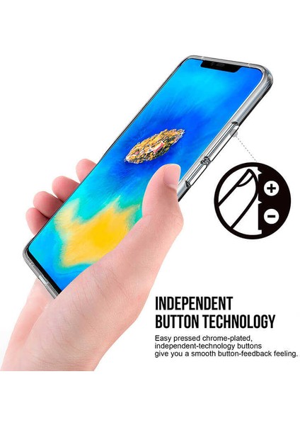 Huawei Mate 20 Pro Kılıf Şeffaf Sert Koruyucu Gard Silikon