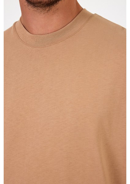 Erkek Bisiklet Yaka Human Baskılı T-Shirt 7027 modelleri