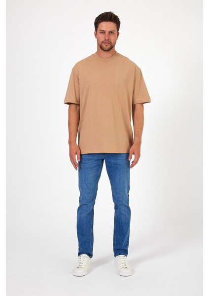 Erkek Bisiklet Yaka Human Baskılı T-Shirt 7027 indirimleri