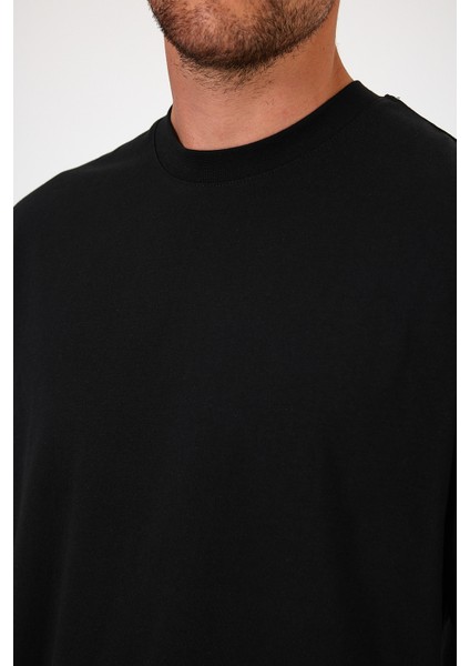 Erkek Bisiklet Yaka Human Baskılı T-Shirt 7027 modelleri