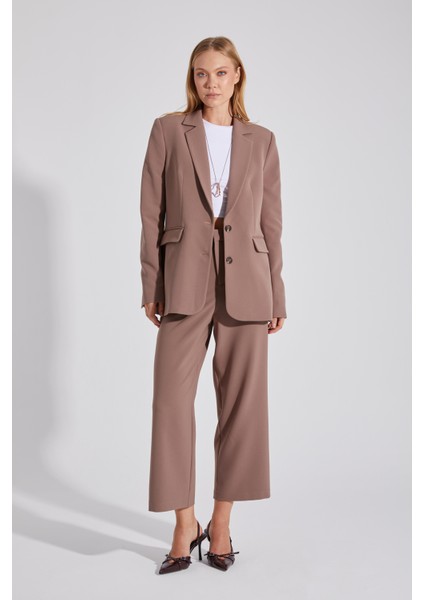 Çift Düğmeli Yırtmaçlı Astarlı Blazer Ceket modelleri