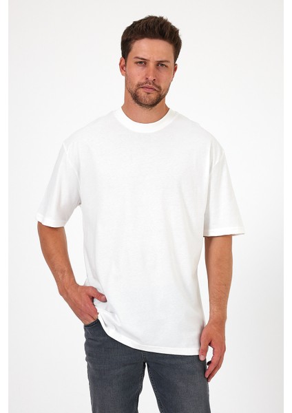 Erkek Bisiklet Yaka Human Baskılı T-Shirt 7027