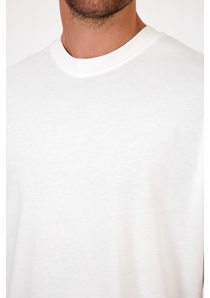 Erkek Bisiklet Yaka Human Baskılı T-Shirt 7027 modelleri