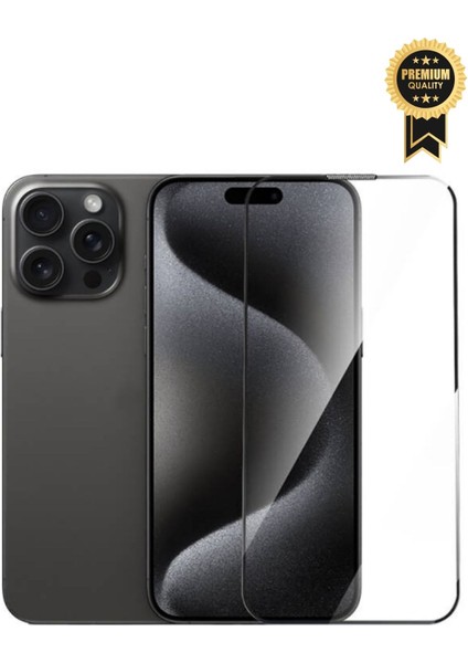 Vip Case Apple iPhone 16 Uyumlu Tam Kaplayan Toz Tutmayan Kutulu Premium Cam Antidust Ekran Koruyucu