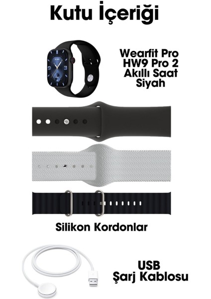 Hw9 Pro 2 Gift Akıllı Saat 45MM Miniled Ekran Akıllı Kol Saati