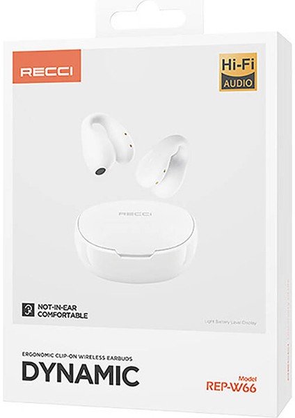 Kulak İçi Bluetooth Kulaklık REP-W66 Dynamic Serisi Hi-Fi Ses Kaliteli V.5.3 Beyaz