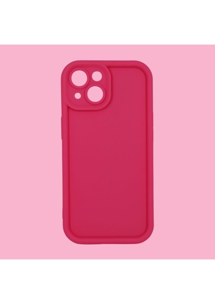 Apple iPhone 15 Kenarı Çıkıntılı, Darbe Önleyici, Kamera Koruyuculu Lüks Silikon Kılıf
