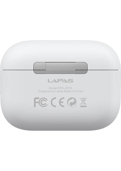 Anc Özellikli Bluetooth Kulaklık BTK-ZR76 Dokunmatik LCD Ekranlı Tws Kulak İçi V5.4 Beyaz