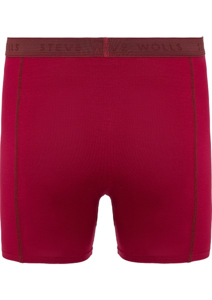 Erkek Bordo Tekli Klasik Bambu Boxer - 25100