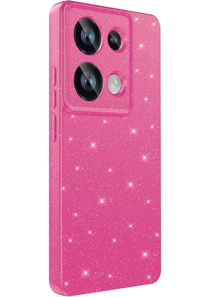 - Xiaomi Redmi Note 13 Pro 4G - Kılıf Kamera Korumalı Simli Lüks Koton Kapak - Pembe Koyu - T31876 modelleri