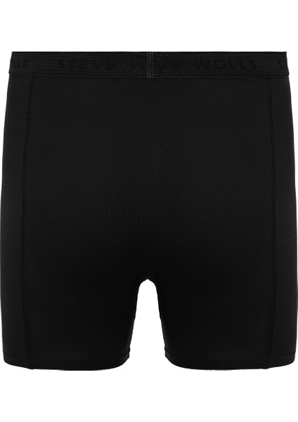Erkek Siyah Tekli Klasik Bambu Boxer - 25100