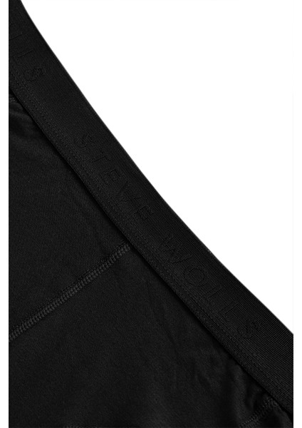 Erkek Siyah Tekli Klasik Bambu Boxer - 25100