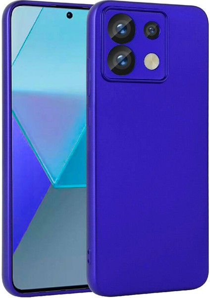- Xiaomi Redmi Note 13 Pro 5G - Kılıf Mat Soft Premier Silikon Kapak - Saks Mavi - T30235