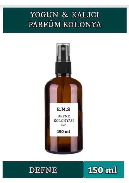 Defne Kolonyası 150 ml Yoğun ve Kalıcı 80 Derece Parfümlü Kolonya.
