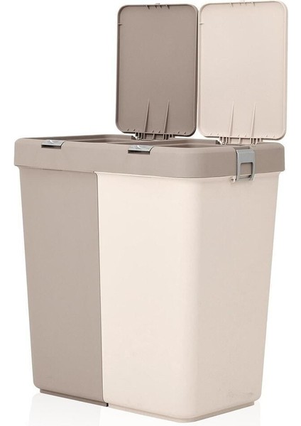 Bej Çamaşır Sepeti - 80 Lt, Plastik, Şık ve Hafif Tasarım fırsatları