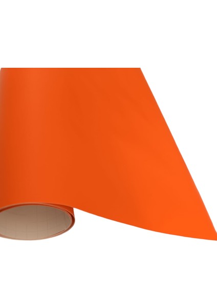 Mat Turuncu Renk Dayanıklı Araç Motor Mobilya Kaplama Folyosu 126Cm X1 Metre