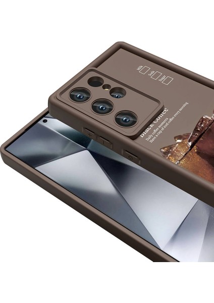 - Samsung Galaxy S23 Ultra - Kılıf Kamera Korumalı Baskılı Arka Yüzey Klas Kapak - Beyaz - T32302