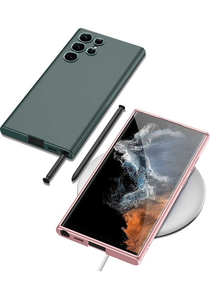 - Samsung Galaxy S22 Ultra - Kılıf Koruyucu Silikon Kıpta Kapak - Rose Gold - T22655 modelleri