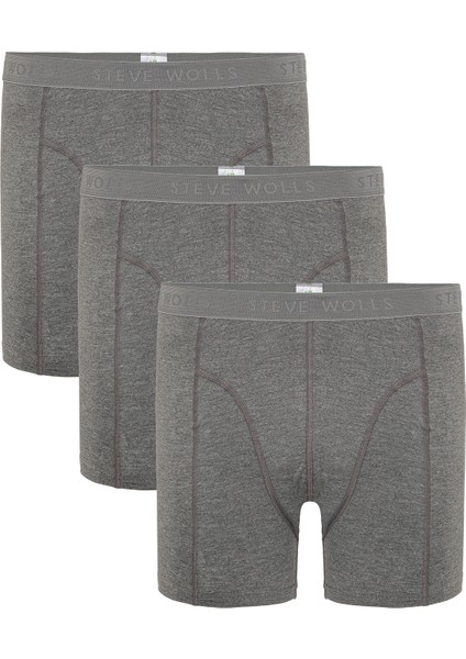 Erkek Gri 3’lü Klasik Bambu Boxer - 25101