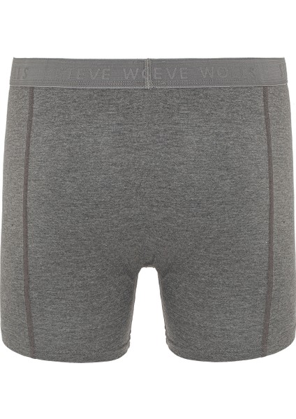 Erkek Gri 3’lü Klasik Bambu Boxer - 25101