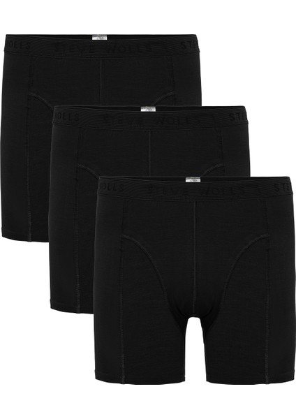 Erkek Siyah 3’lü Klasik Bambu Boxer - 25101