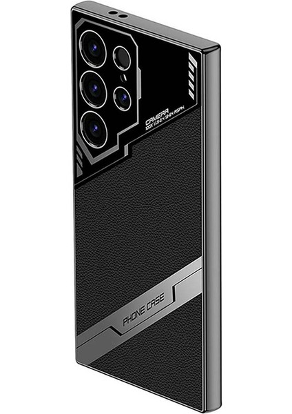 - Samsung Galaxy S23 Ultra - Kılıf Kamera Korumalı Suni Deri Tasarım Yeni Seri Procase Kapak - Siyah modelleri