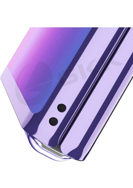 - Galaxy Z Flip - Kılıf Metal Görünümlü Koruyucu Kıpta Kapak