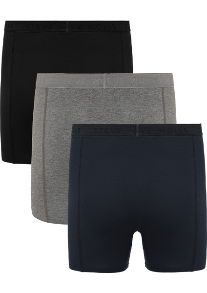 Erkek 3’lü Renkli Bambu Boxer - 25102 indirimleri