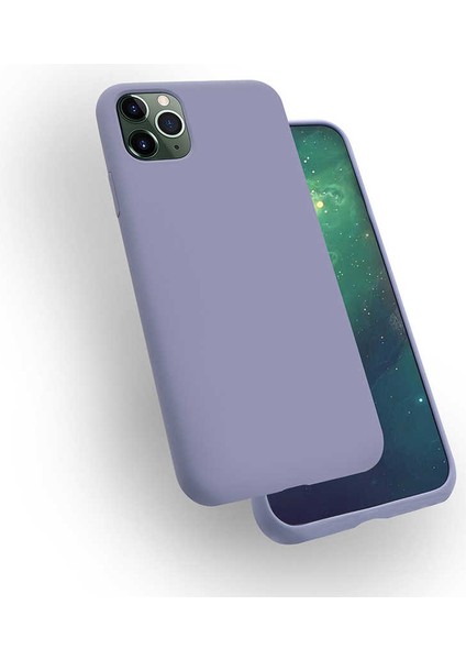 Apple iPhone 11 Pro Kılıf Soft Prüzsüz Renkli Silk Silikon Lila