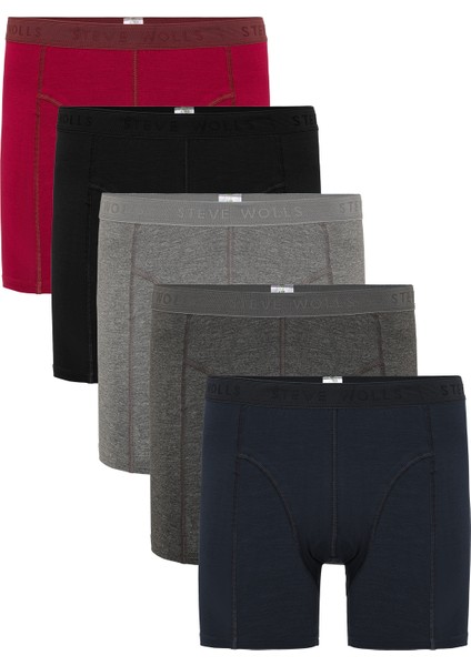 Erkek 5’li Renkli Bambu Boxer - 25104 (BK100)