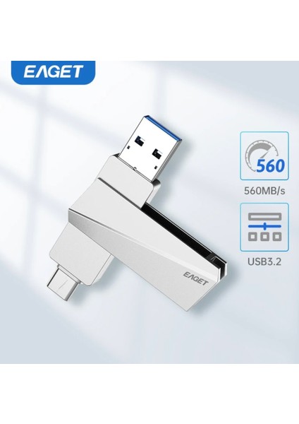 256Gb.Type-C ve USB 3.2 Type-C Girişli Tüm Cihazlara İphone Serisine Uygun ve İphone Dönüştürücü Hediye Yüksek Hızlı Usb Otg Flash Bellek Çift Giriş Metal Sağlam Orjinal