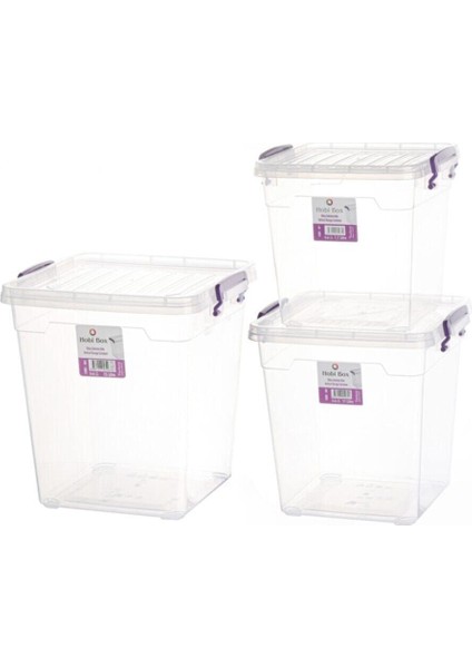 Hobi Box Dikey Saklama Kabı 3'lü Set 7,7-11-15 Lt