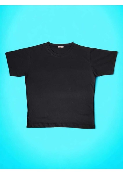Siyah Dar Bisiklet Yaka Kısa Kollu Kadın Basic Tişört fiyatları