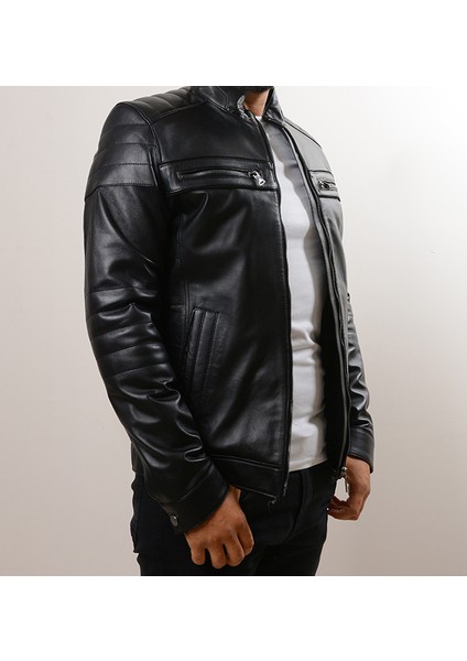 Erkek Taba Hakiki Deri Ceket