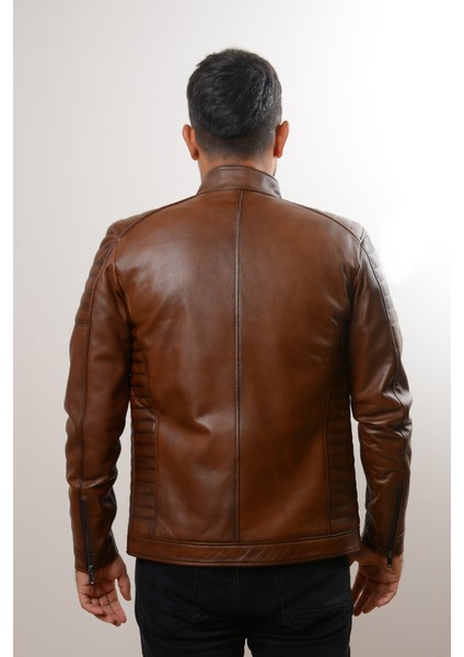 Erkek Taba Hakiki Deri Ceket