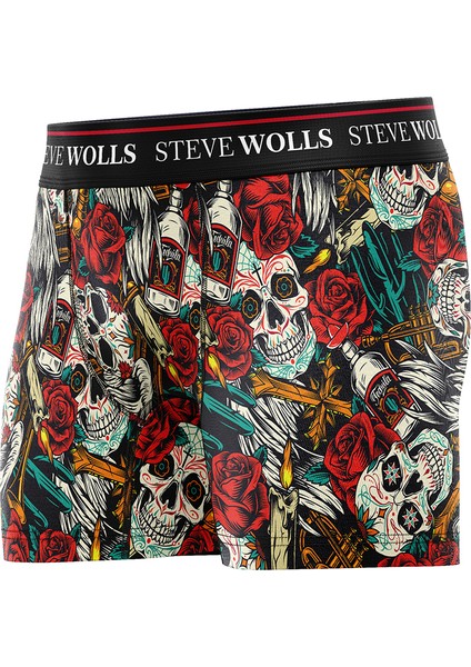 Erkek Gül Desenli Tekli Dijital Baskı Boxer - 1014 fiyatları