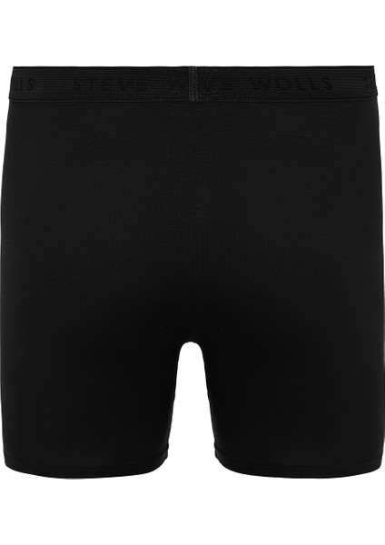 Erkek Siyah 5’li Uzun Paça Bambu Boxer - 25203 (BUS100)