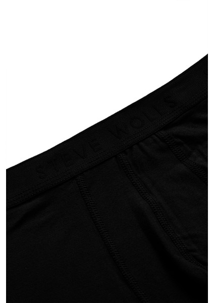 Erkek Siyah 5’li Uzun Paça Bambu Boxer - 25203 (BUS100)