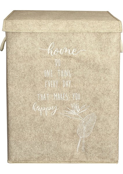 2'li Keçe Kapaklı Çok Amaçlı Saklama Sepeti Bej Renk indirimleri