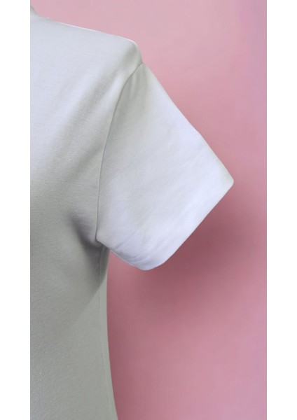 Kadın V Yaka Dar Kalıp Basic Tişört modelleri