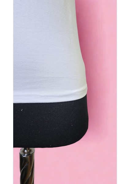 Kadın V Yaka Dar Kalıp Basic Tişört fırsatları