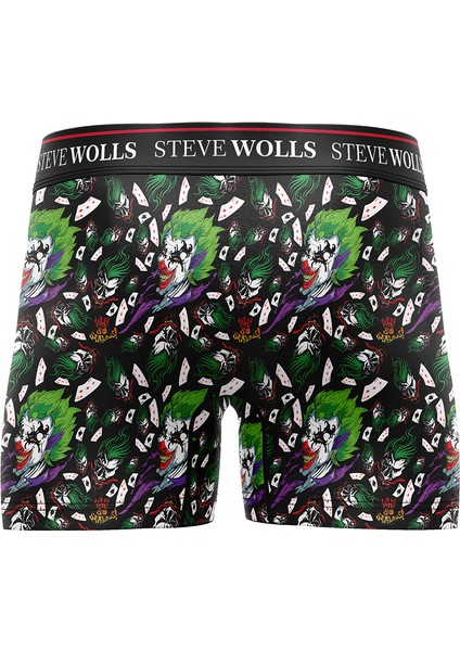 Erkek Joker Desenli Tekli Dijital Baskı Boxer - 1024