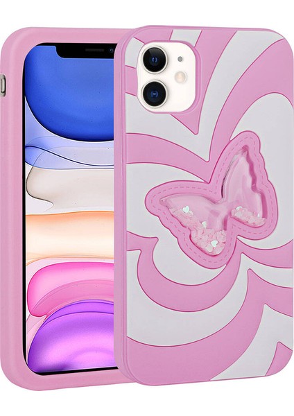 - Apple iPhone 11 - Kılıf Sıvılı Simli Kelebekli Tasarım Vodena Kapak - Yeşil - T28885 fiyatları