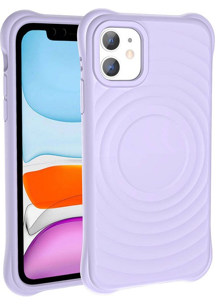 Apple iPhone 11 - Kılıf Magsafe Şarj Özellikli Airbagli Mat Görünümlü Hepi Kapak - Mavi Açık fırsatları