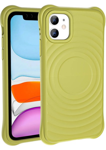 Apple iPhone 11 - Kılıf Magsafe Şarj Özellikli Airbagli Mat Görünümlü Hepi Kapak - Mavi Açık indirimleri