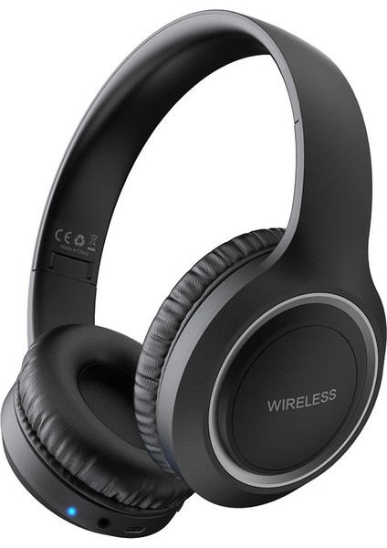 UID-10 Ayarlanabilir ve Katlanabilir Kulak Üstü Bluetooth Kulaklık - Siyah