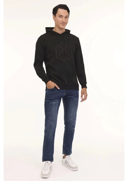 A10188949208010 Siyah Erkek Sweatshirt