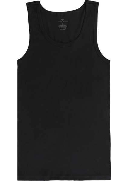 Erkek Siyah 2’li Askılı Bambu Atlet - 33401